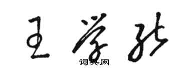 駱恆光王學能草書個性簽名怎么寫