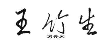 駱恆光王竹生行書個性簽名怎么寫