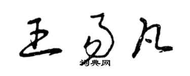 曾慶福王易凡草書個性簽名怎么寫