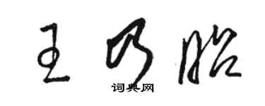 駱恆光王乃昭草書個性簽名怎么寫