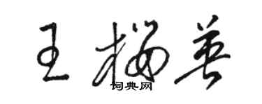 駱恆光王櫻英草書個性簽名怎么寫