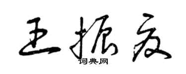 曾慶福王振夏草書個性簽名怎么寫