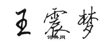 駱恆光王震夢行書個性簽名怎么寫