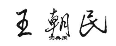 駱恆光王朝民行書個性簽名怎么寫