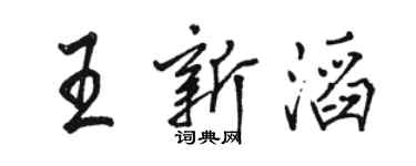 駱恆光王新滔行書個性簽名怎么寫