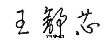 駱恆光王舒芯草書個性簽名怎么寫