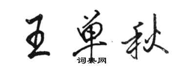 駱恆光王單秋行書個性簽名怎么寫