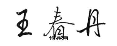 駱恆光王春丹行書個性簽名怎么寫