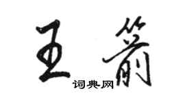 駱恆光王箭行書個性簽名怎么寫