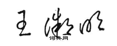 駱恆光王微明草書個性簽名怎么寫