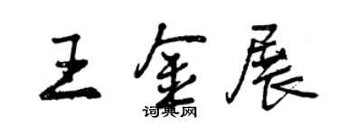 曾慶福王金展行書個性簽名怎么寫