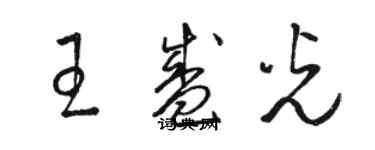 駱恆光王盛光草書個性簽名怎么寫