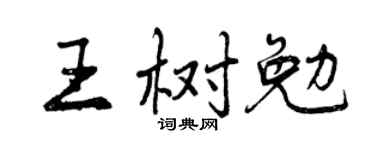 曾慶福王樹勉行書個性簽名怎么寫