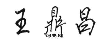 駱恆光王鼎昌行書個性簽名怎么寫