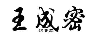 胡問遂王成密行書個性簽名怎么寫