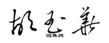 駱恆光胡玉華草書個性簽名怎么寫