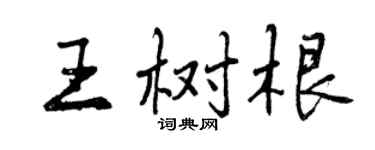 曾慶福王樹根行書個性簽名怎么寫