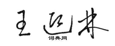 駱恆光王迎林草書個性簽名怎么寫