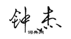 駱恆光鍾傑行書個性簽名怎么寫