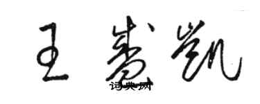 駱恆光王盛凱草書個性簽名怎么寫