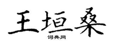 丁謙王垣桑楷書個性簽名怎么寫
