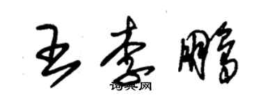 朱錫榮王李鵬草書個性簽名怎么寫