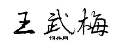 曾慶福王武梅行書個性簽名怎么寫