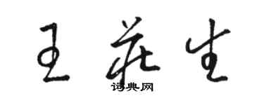 駱恆光王莊生草書個性簽名怎么寫