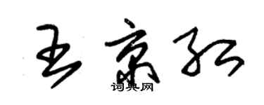 朱錫榮王京紅草書個性簽名怎么寫