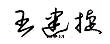 朱錫榮王建捷草書個性簽名怎么寫