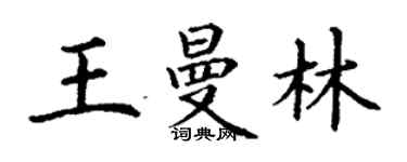 丁謙王曼林楷書個性簽名怎么寫