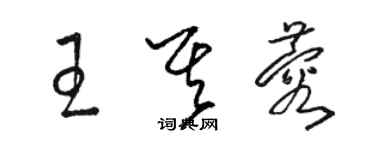 駱恆光王其蓉草書個性簽名怎么寫