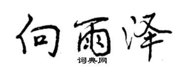 曾慶福向雨澤行書個性簽名怎么寫