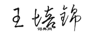 駱恆光王培錦草書個性簽名怎么寫