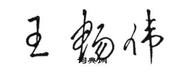 駱恆光王暢偉草書個性簽名怎么寫