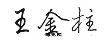 駱恆光王金柱行書個性簽名怎么寫