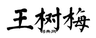 翁闓運王樹梅楷書個性簽名怎么寫