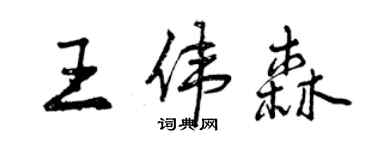 曾慶福王偉森行書個性簽名怎么寫