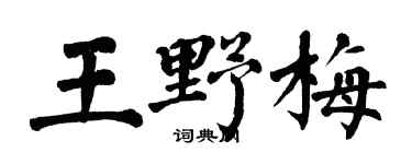 翁闓運王野梅楷書個性簽名怎么寫