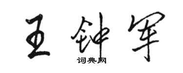 駱恆光王鍾軍行書個性簽名怎么寫