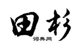 胡問遂田杉行書個性簽名怎么寫