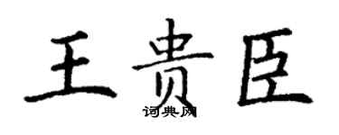 丁謙王貴臣楷書個性簽名怎么寫