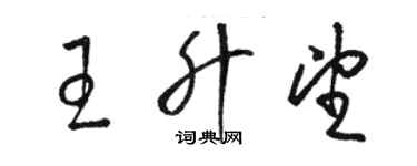 駱恆光王升望草書個性簽名怎么寫