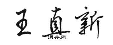 駱恆光王直新行書個性簽名怎么寫
