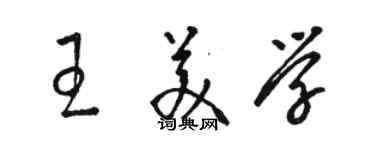 駱恆光王美學草書個性簽名怎么寫