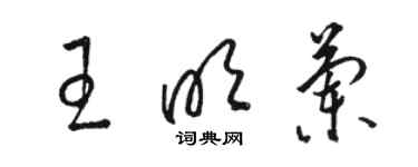 駱恆光王明蘭草書個性簽名怎么寫