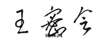 駱恆光王密會草書個性簽名怎么寫