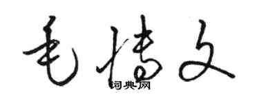 駱恆光毛博文草書個性簽名怎么寫