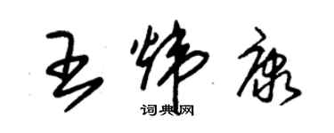 朱錫榮王煒康草書個性簽名怎么寫