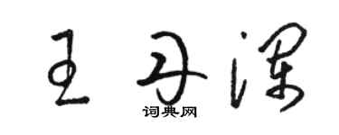 駱恆光王丹瀾草書個性簽名怎么寫